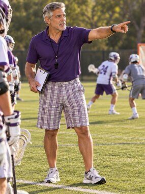 enyce Plaid Flat Front Shorts in Purple & White Waist 38